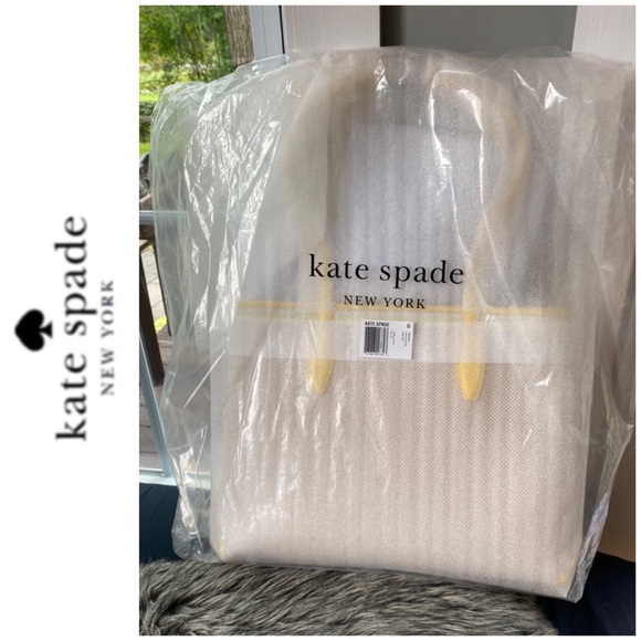 NWT Kate Spade all day tote beige yellow - Picture 5 of 7